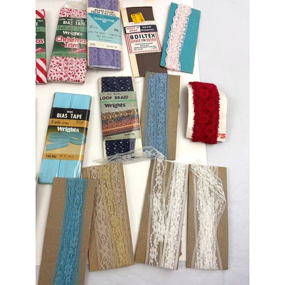 VTG Large MIX Rick Rack Trim Bias Tape Lace Seam Binding Assorted Colors 55+ - Picture 5 of 9